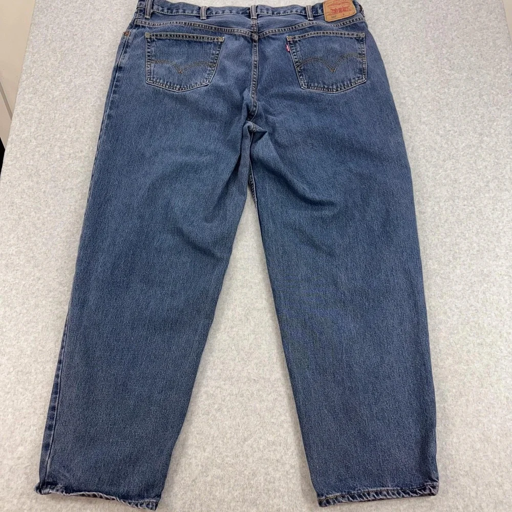Levis 560 Comfort Fit Jeans Mens 46x33 Blue Medium Wash Relaxed Tapered Denim